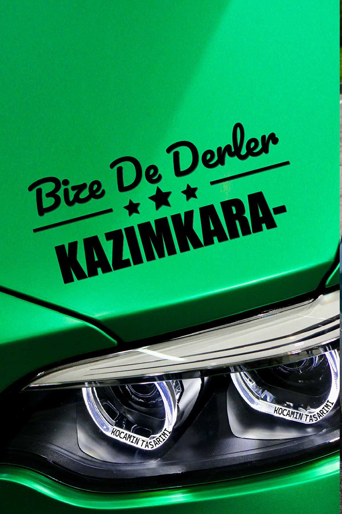 Karaman Kazımkarabekir Siyah Araç Sticker  40x15 cm Bize De Derler  Kazımkarabekirli Özel Tasarım Oto Sticker