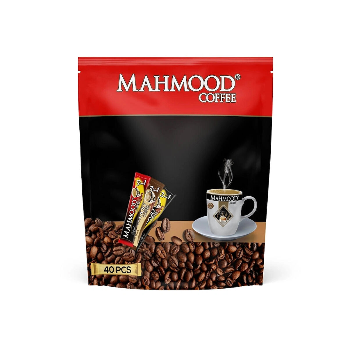 Mahmood Coffee 3ü1 Arada Sütlü Köpüklü 40x10gr Mini Küçük Boy Ikramlık Otobüs Hazır Kahve 