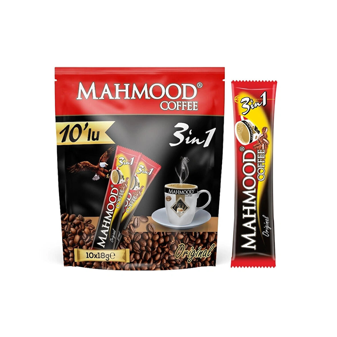 Mahmood Coffee 3 ü 1 Arada 18 gr x 10 Adet