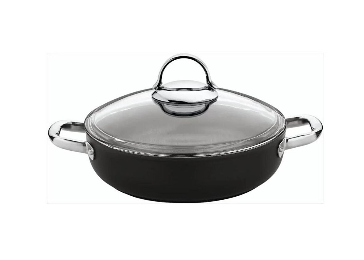 Saflon 24 cm Titanyum Basık Tencere