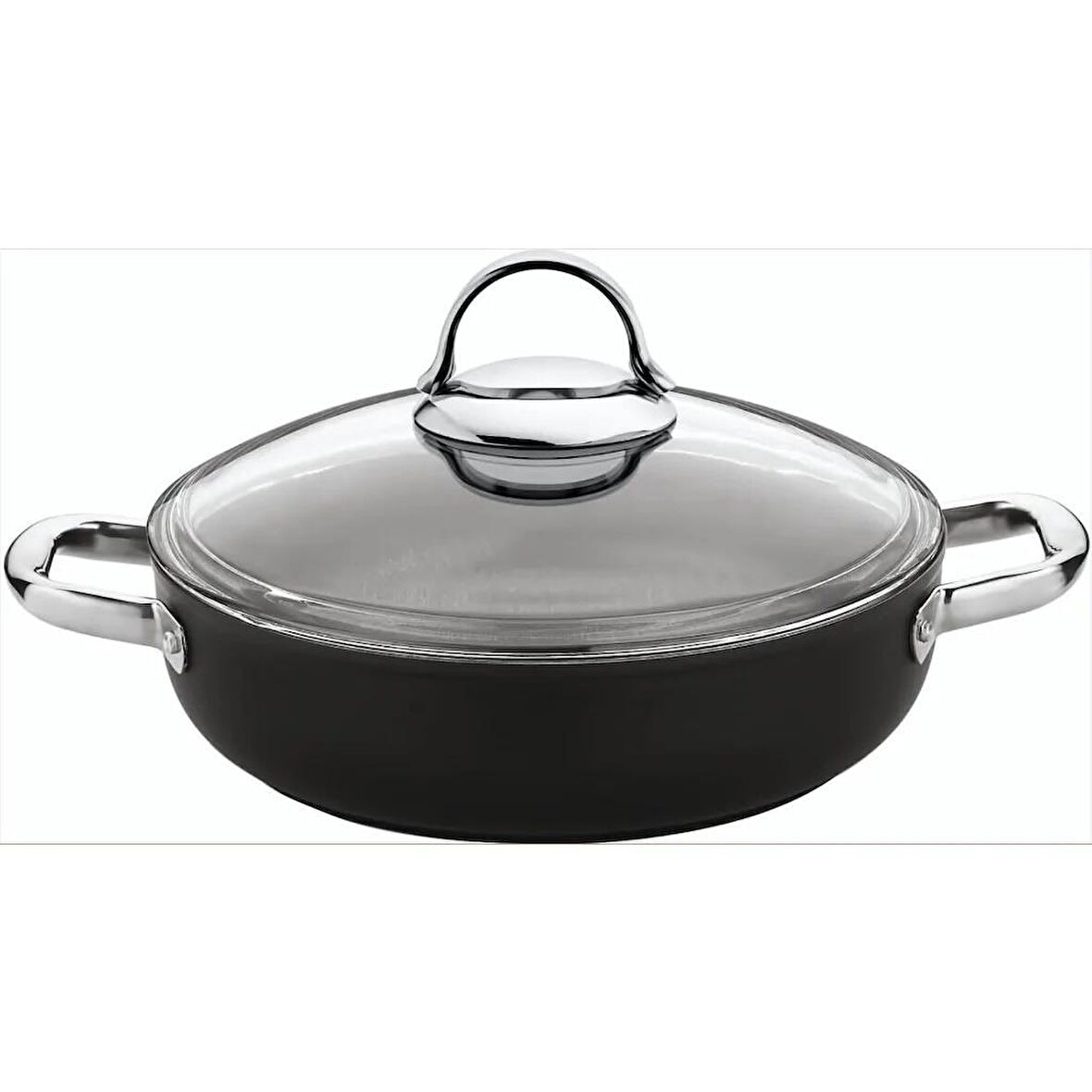 Saflon 28 cm Titanyum Basık Tencere