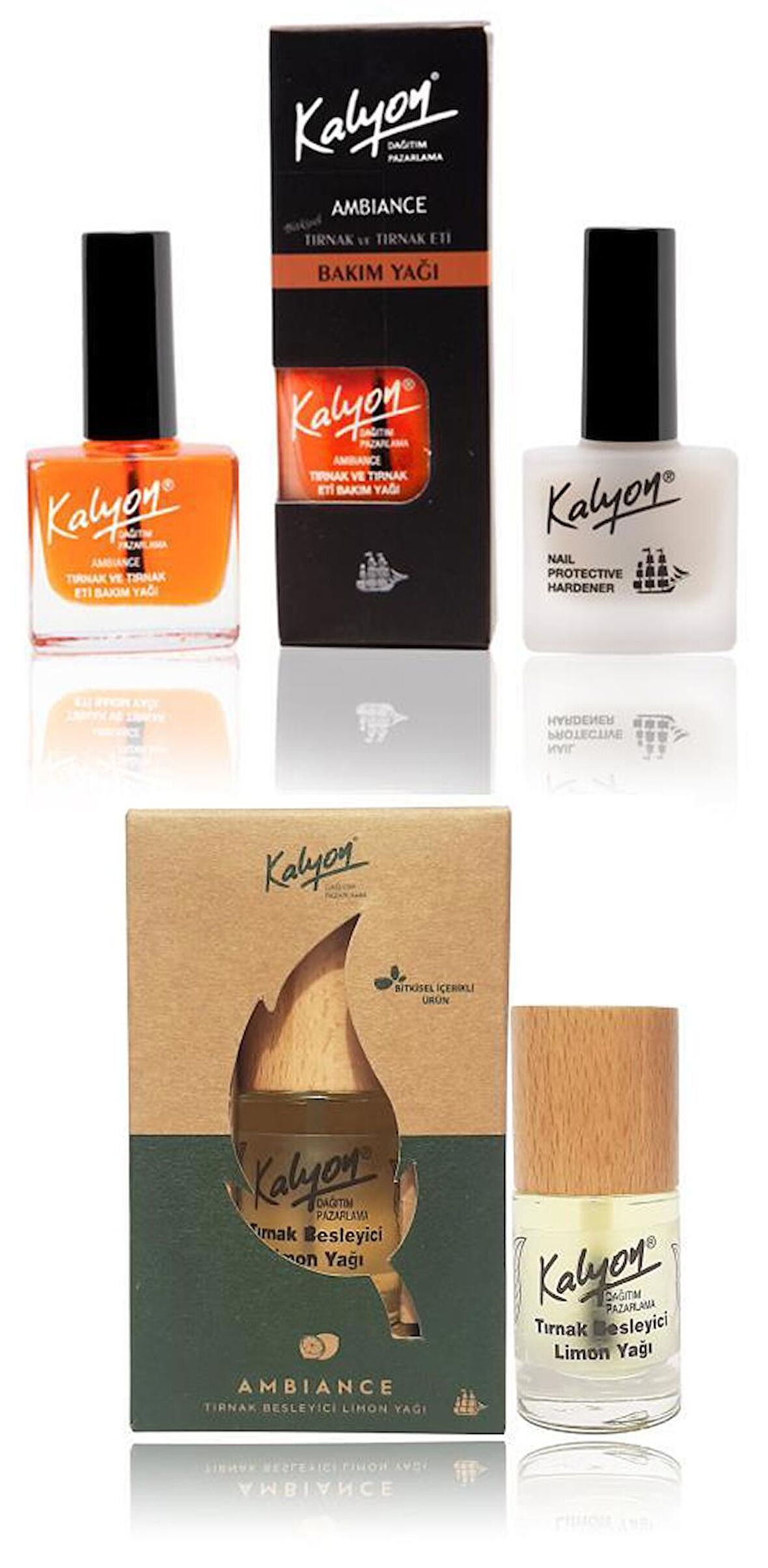Kalyon Tırnak Sertleştirici+Bakım Yağı+Kalyon Bitkisel Tırnak Besleyici Limon Yağı 11 Ml