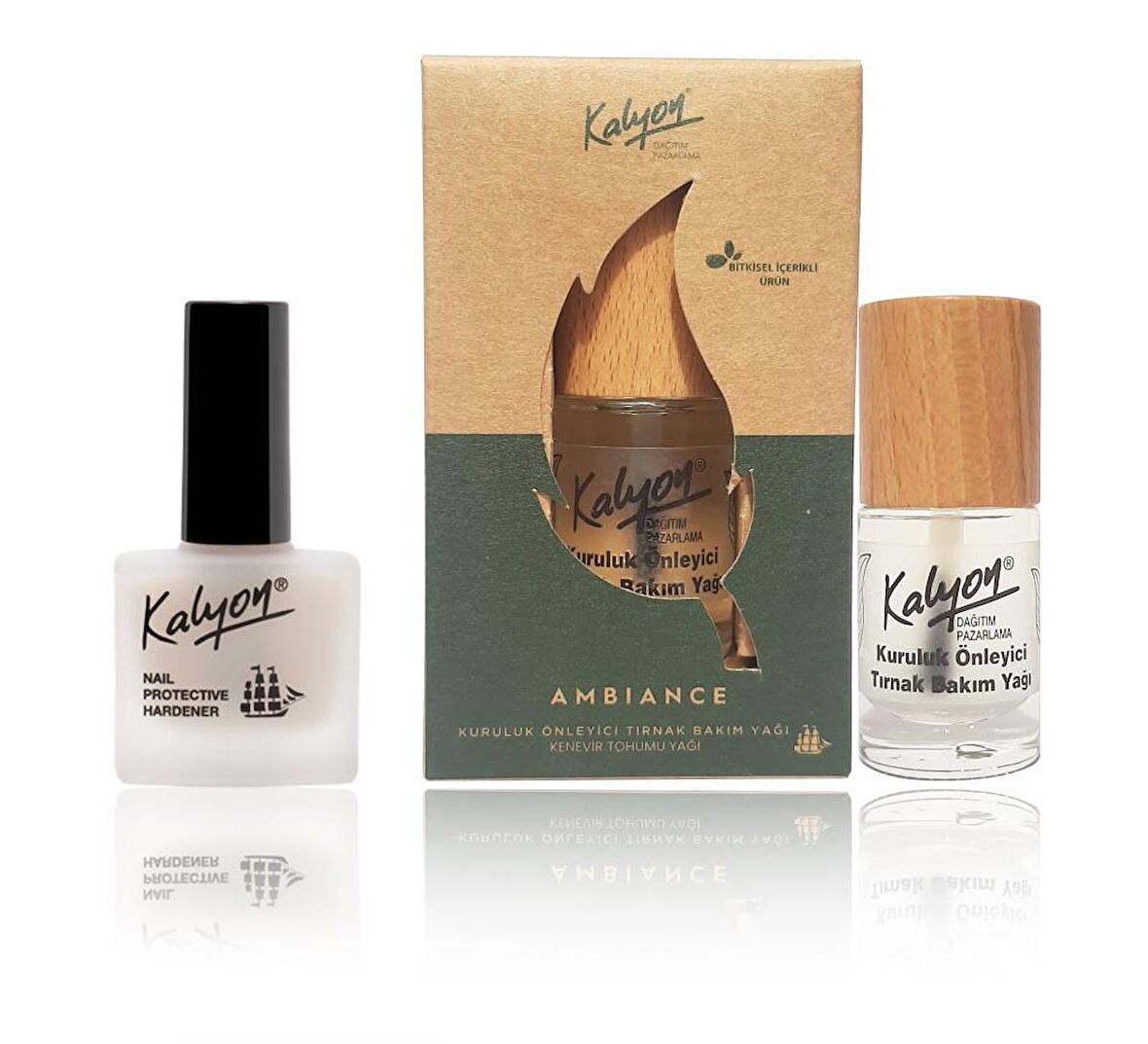 Kalyon Tırnak Sertleştirici+Kalyon Bitkisel Kuruluk Önleyici Tırnak Bakım Yağı Kenevir Tohumu Yağı 11 Ml