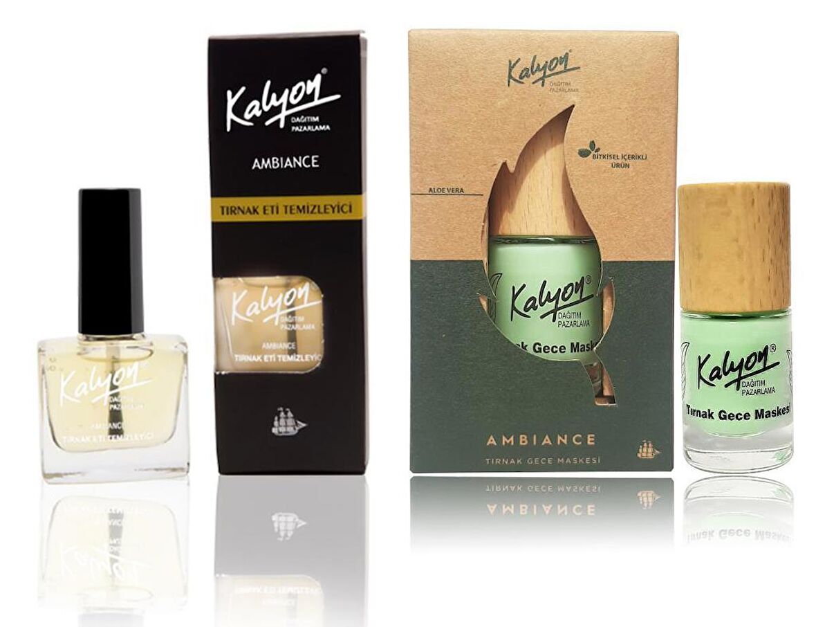 Kalyon Tırnak Eti Temizleyici+Kalyon Bitkisel Tırnak Gece Maskesi 11 Ml