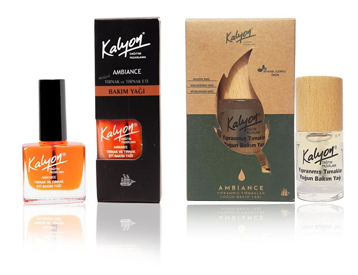 Kalyon Tırnak Bakım Yağı+Kalyon Bitkisel Yıpranmış Tırnaklar Yoğun Bakım Yağı 11 Ml