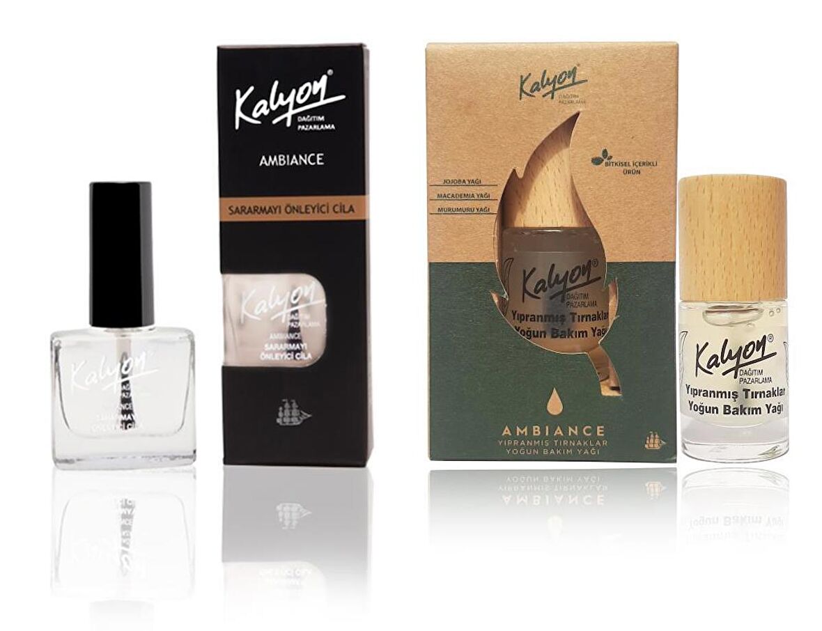 Kalyon Sararmayı Önleyici+Kalyon Bitkisel Yıpranmış Tırnaklar Yoğun Bakım Yağı 11 Ml