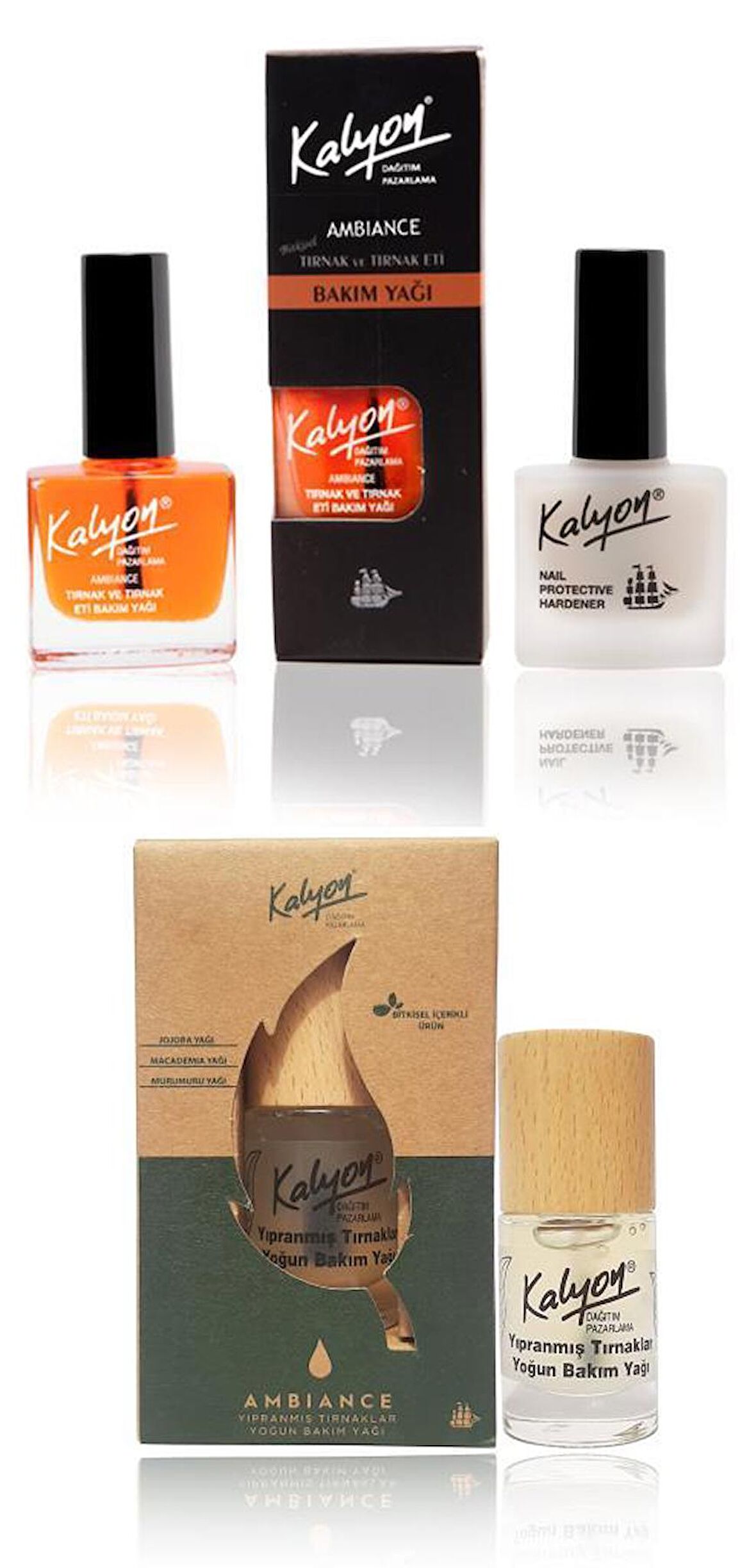 Kalyon Tırnak Sertleştirici+Bakım Yağı+Kalyon Bitkisel Yıpranmış Tırnaklar Yoğun Bakım Yağı 11 Ml