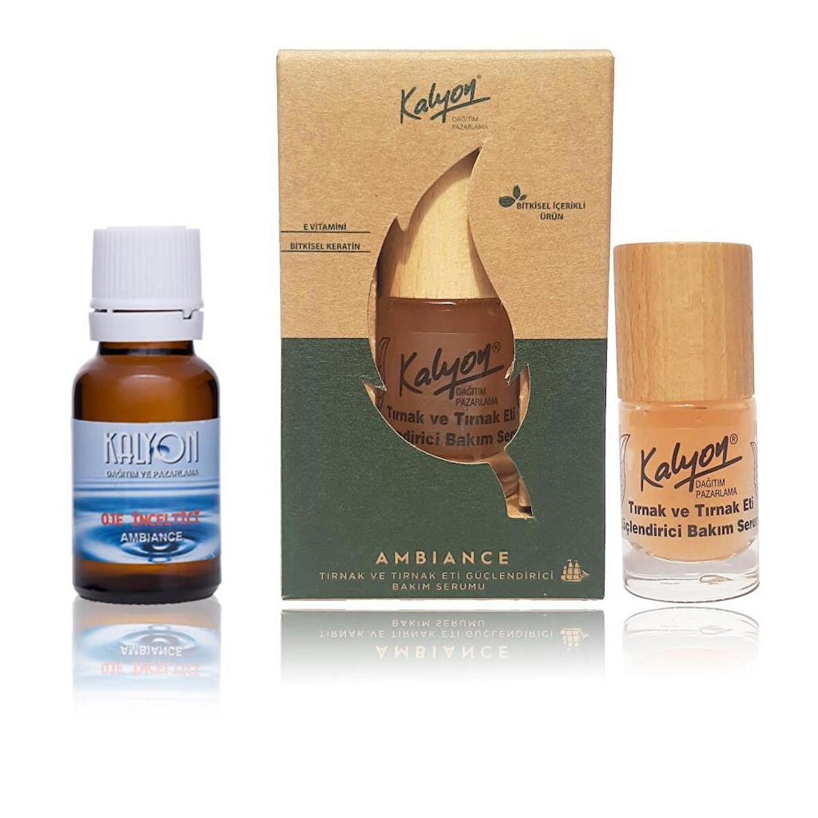 Kalyon Oje Çözücü+Kalyon Bitkisel Tırnak ve Tırnak Eti Güçlendirici Bakım Serumu 11 Ml