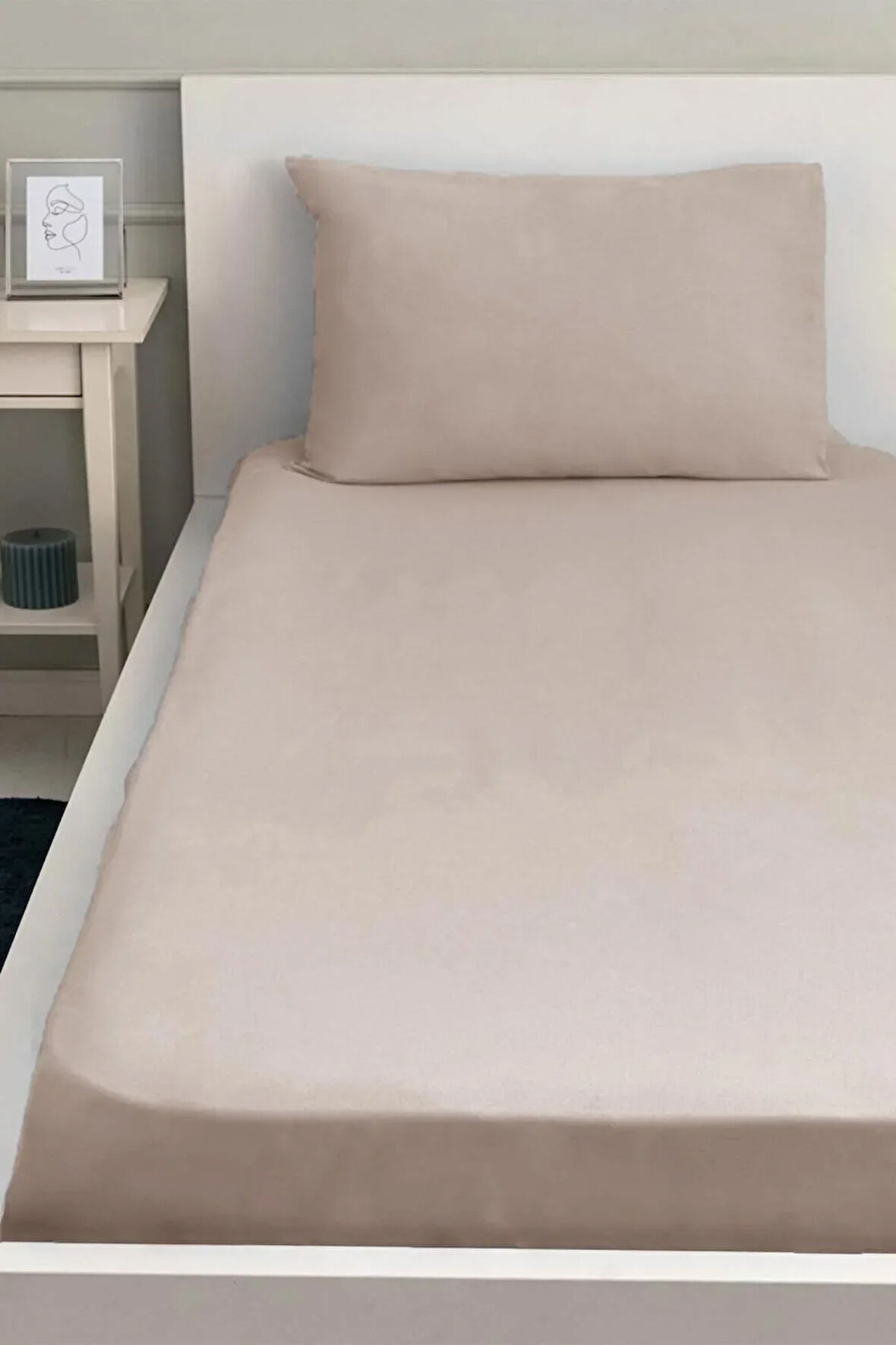 Lastiksiz Dokuma Düz Renk 160x240 Çarşaf ve Yastık Kılıfı