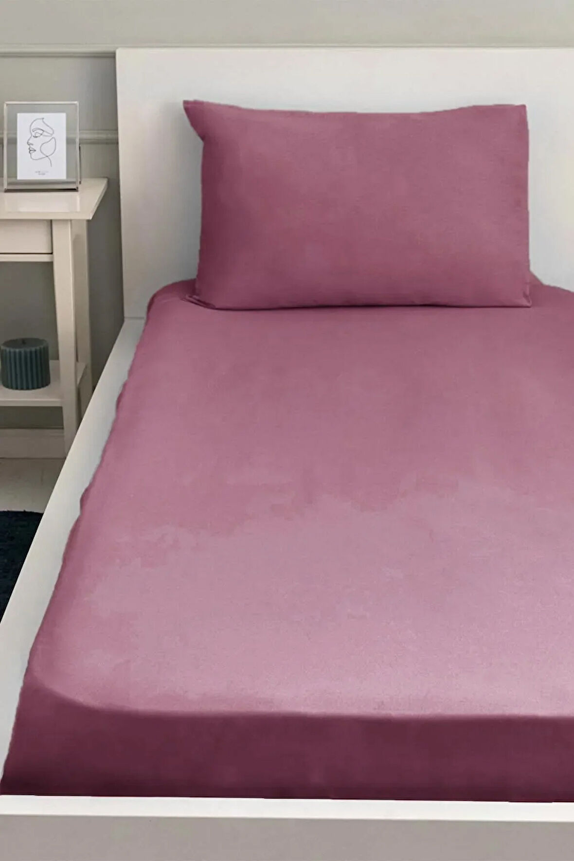 Lastiksiz Dokuma Düz Renk 160x240 Çarşaf ve Yastık Kılıfı