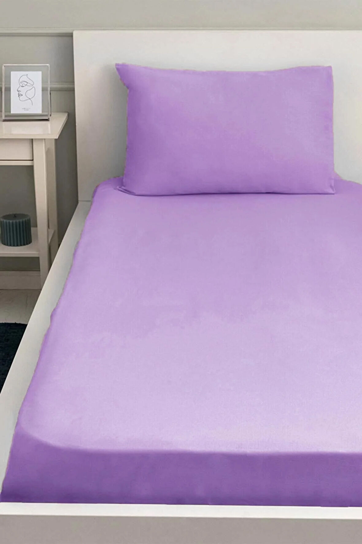 Lastiksiz Dokuma Düz Renk 160x240 Çarşaf ve Yastık Kılıfı