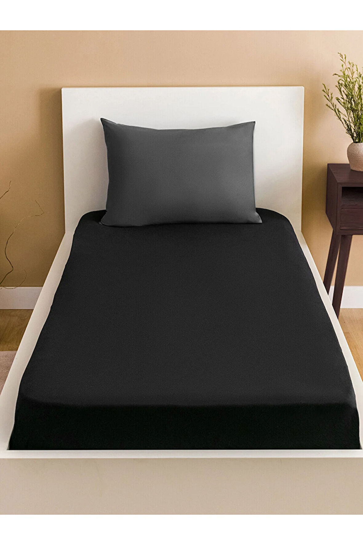 Lastiksiz Dokuma Düz Renk 160x240 Çarşaf ve Yastık Kılıfı