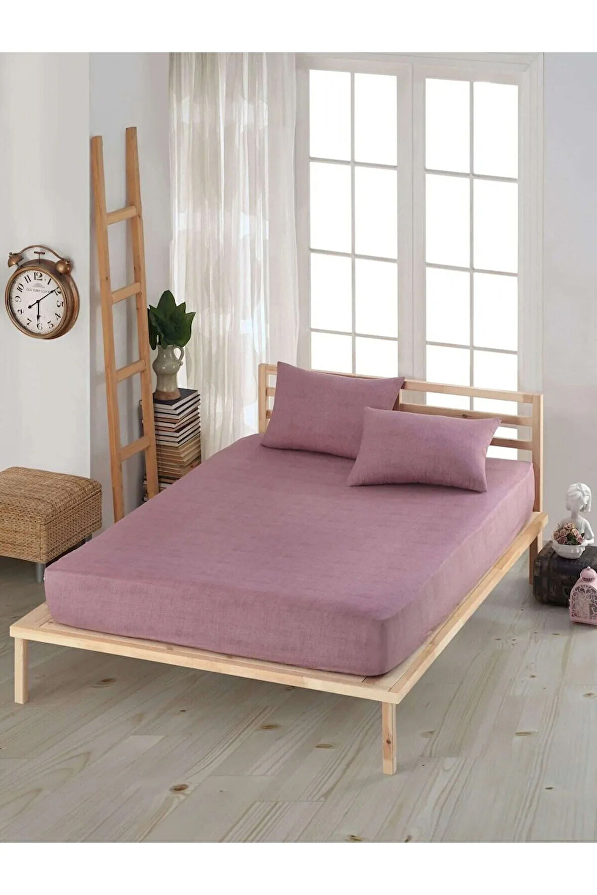 Lastiksiz Çift Kişilik Çarşaf Takımı 220x240 Çarşaf + 2 Yastık Kılıfı
