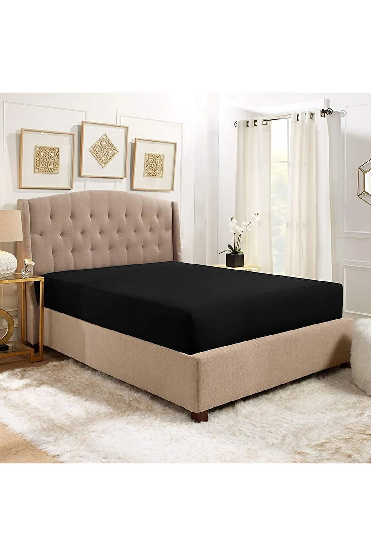 Battal ve Büyük Yataklar için Lastiksiz Düz Renk Çarşaf 240x260 Cm