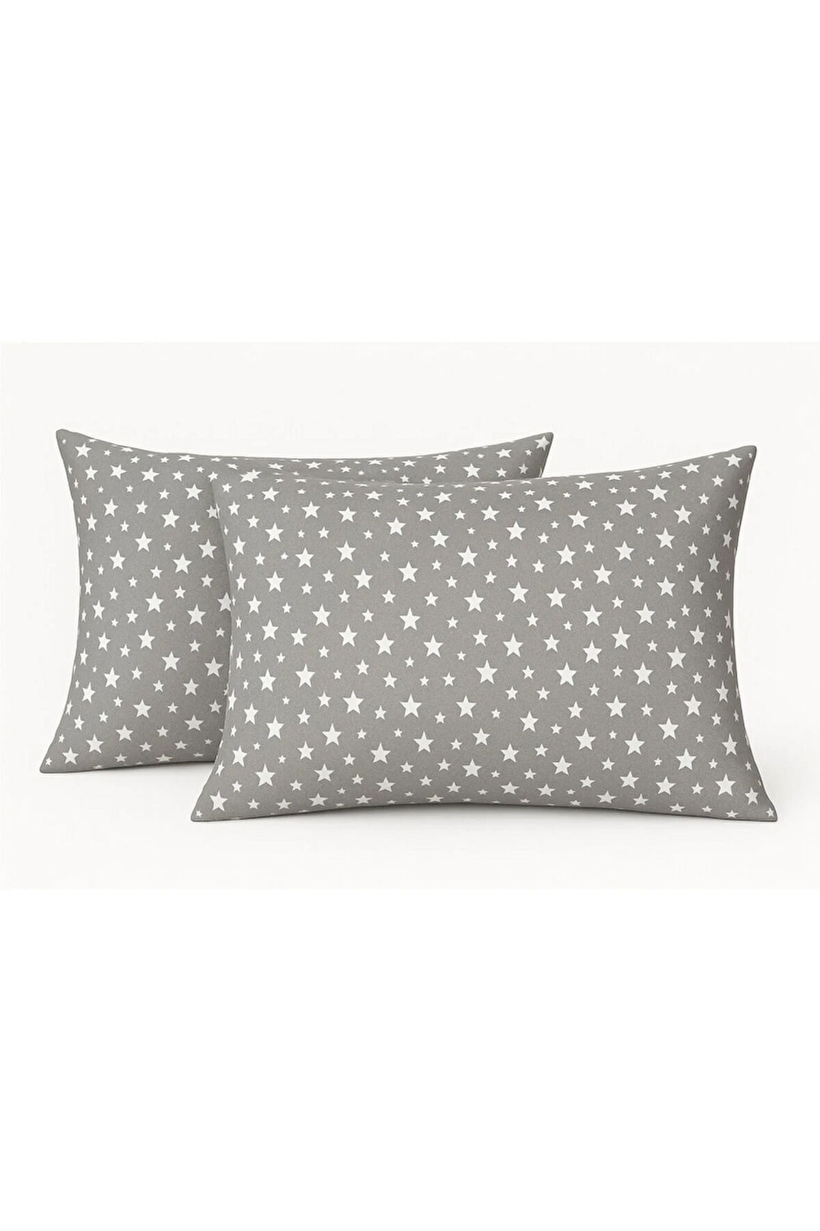Desenli Pamuklu Yıldız Desen Yastık Kılıfı 2 Adet 50 x 70cm