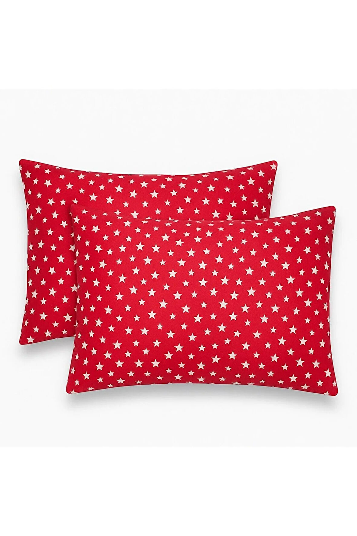 Desenli Pamuklu Yıldız Desen Yastık Kılıfı 2 Adet 50 x 70cm