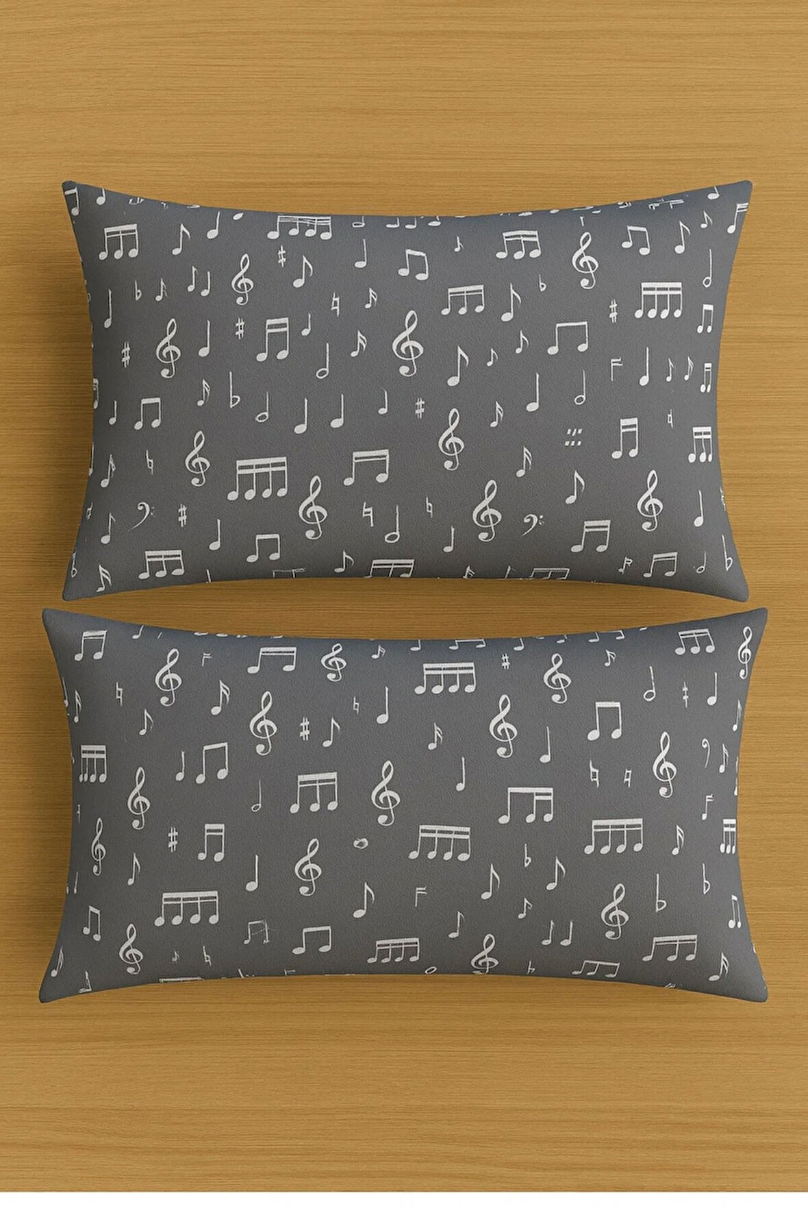 Desenli Pamuklu Yastık Kılıfı 2 Adet 50 x 70cm