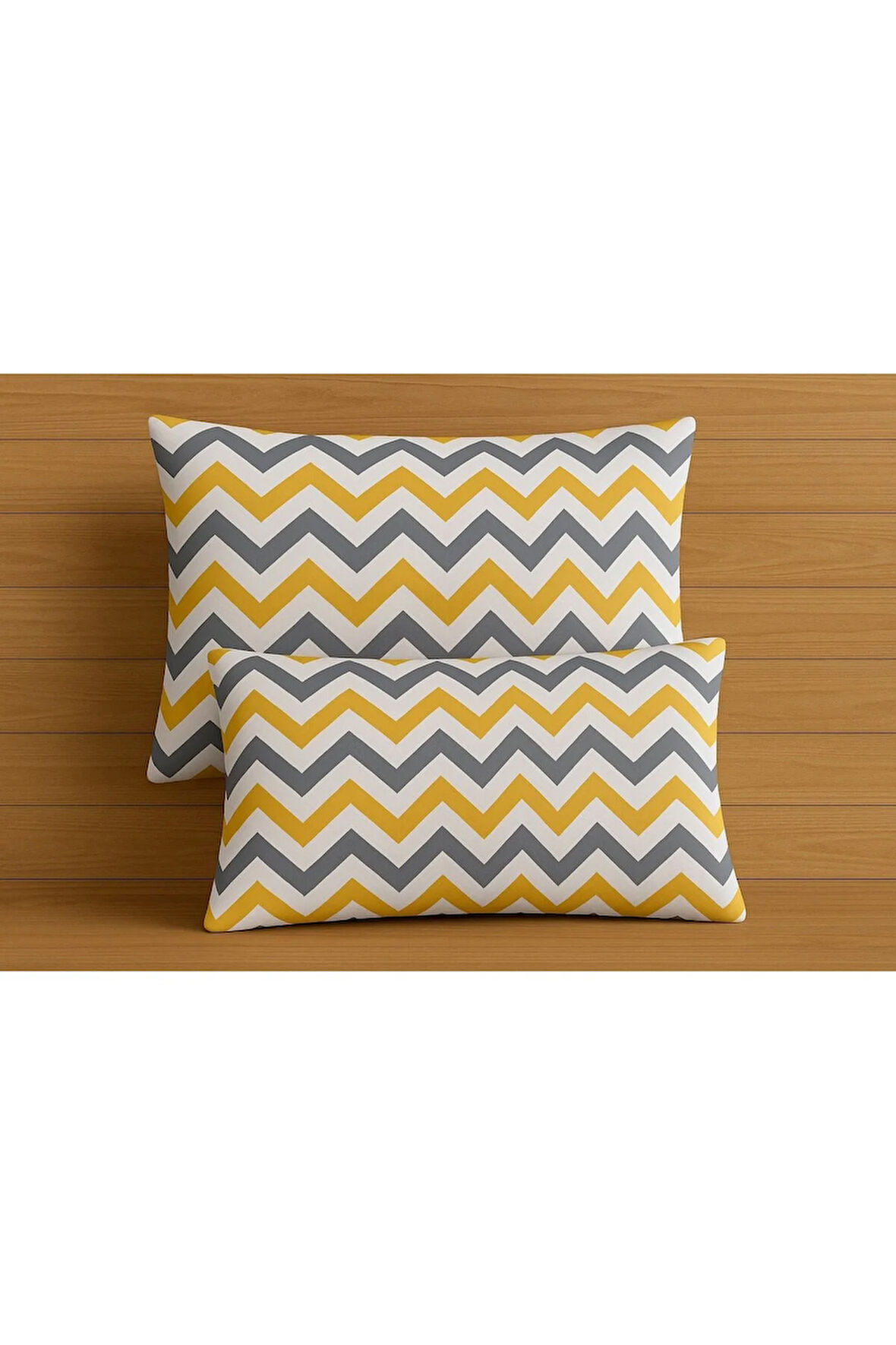 Desenli Pamuklu Yastık Kılıfı 2 Adet 50 x 70cm