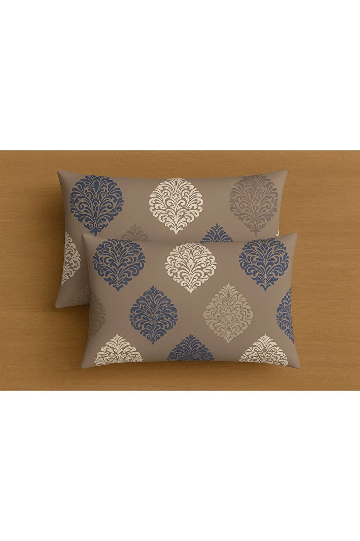 Desenli Pamuklu Yastık Kılıfı 2 Adet 50 x 70cm