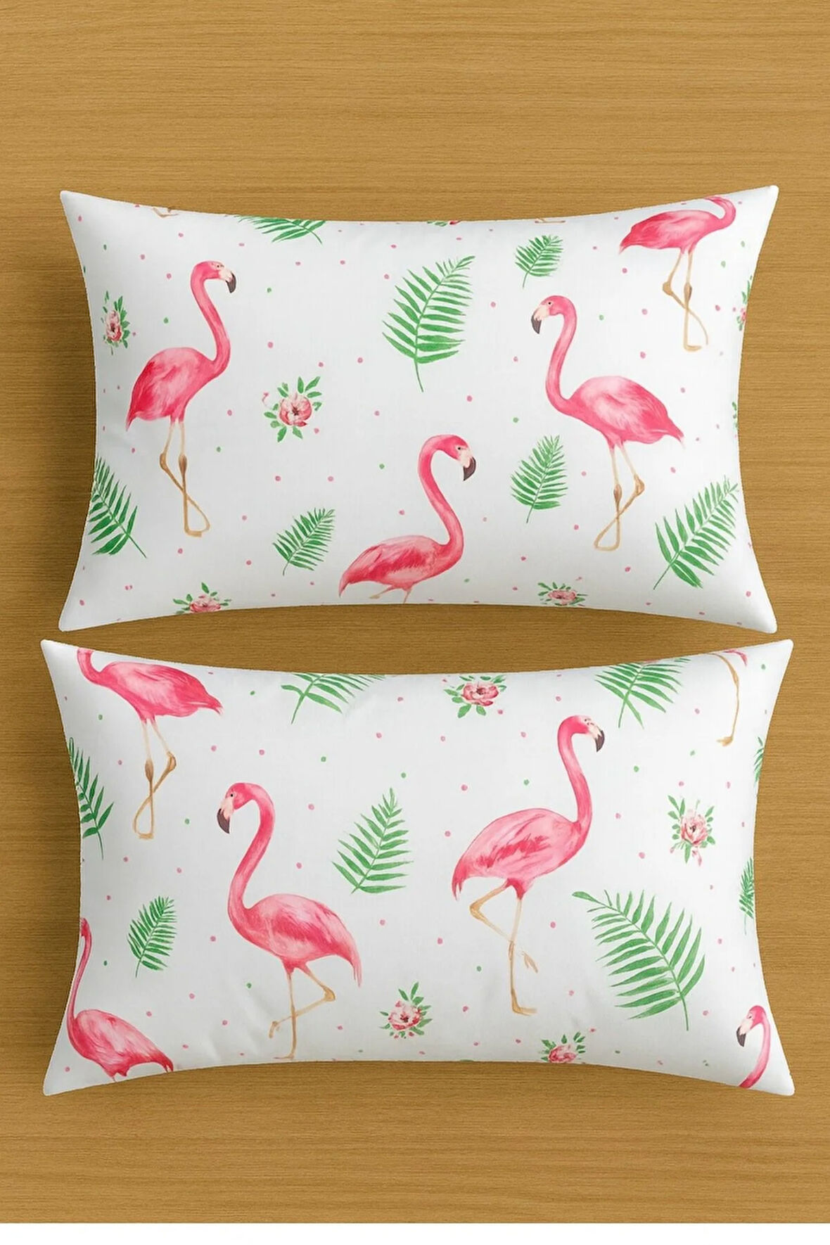 Desenli Pamuklu Yastık Kılıfı 2 Adet 50 x 70cm