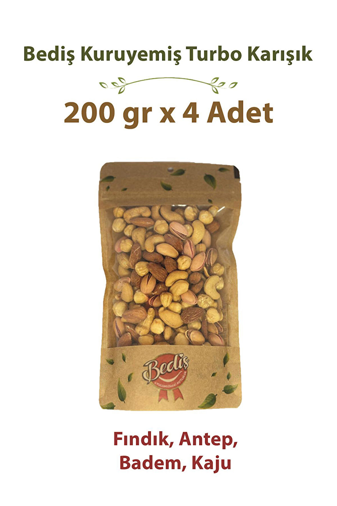 Bediş Natural Turbo Karışık 200 gr x 4 Adet