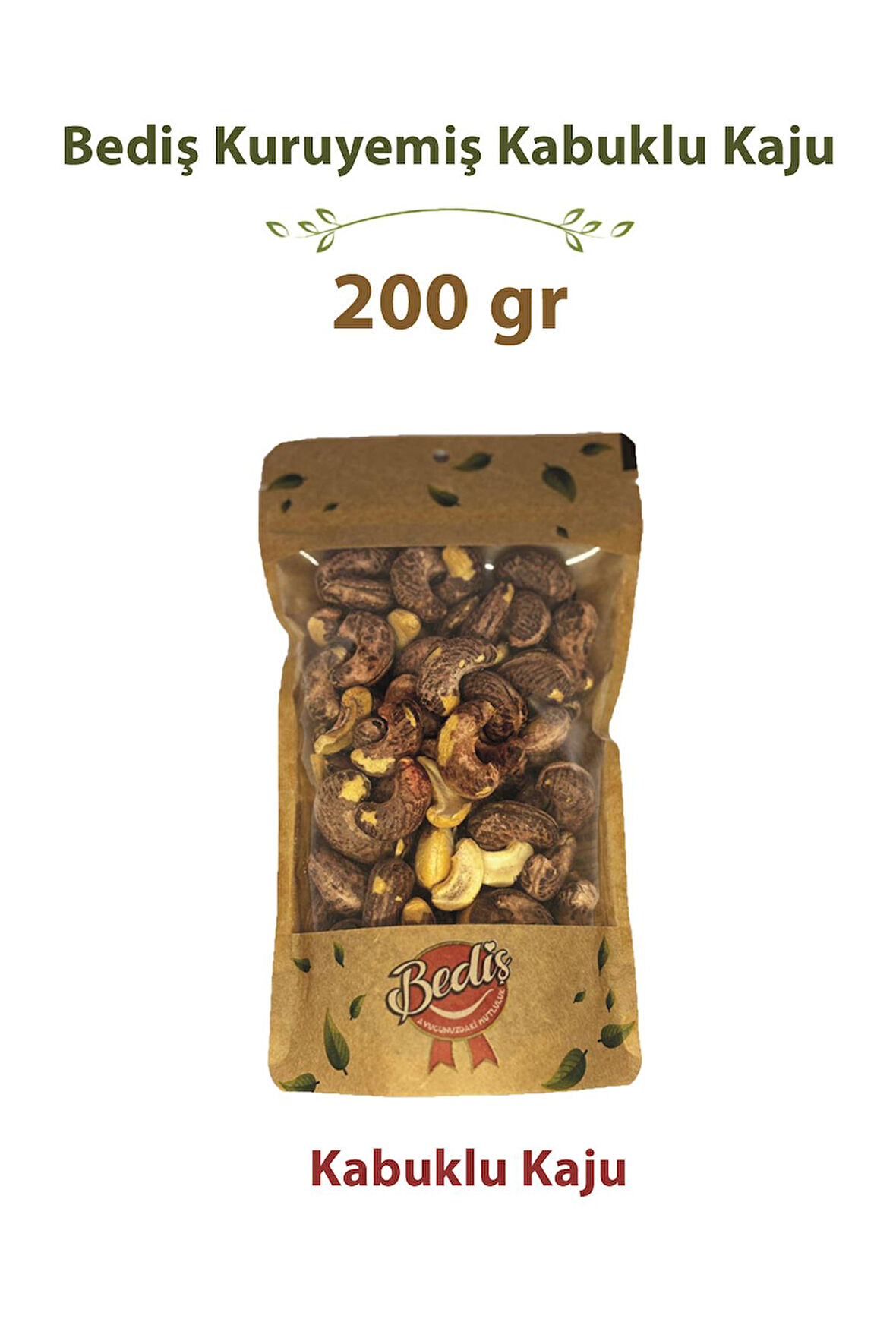 Bediş Natural Zarlı Kaju 200 gr