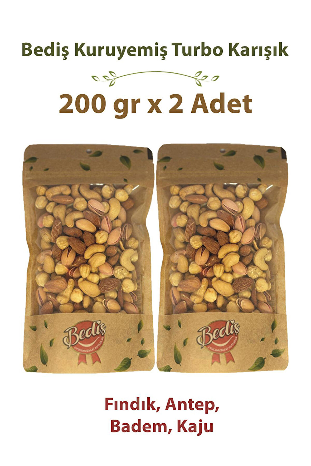 Bediş Natural Turbo Karışık 200 gr x 2 Adet