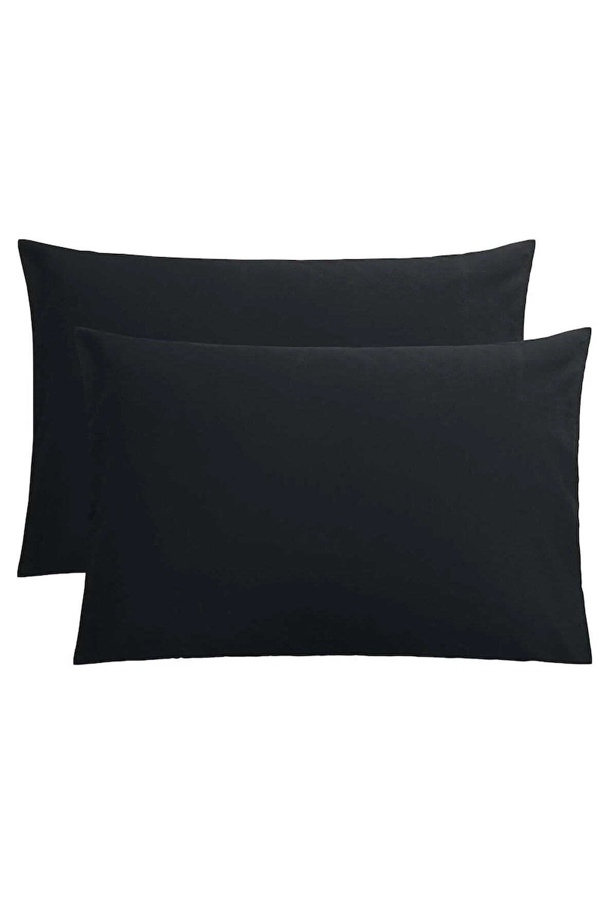Düz Pamuklu 2'li Yastık Kılıfı 50x70 Siyah