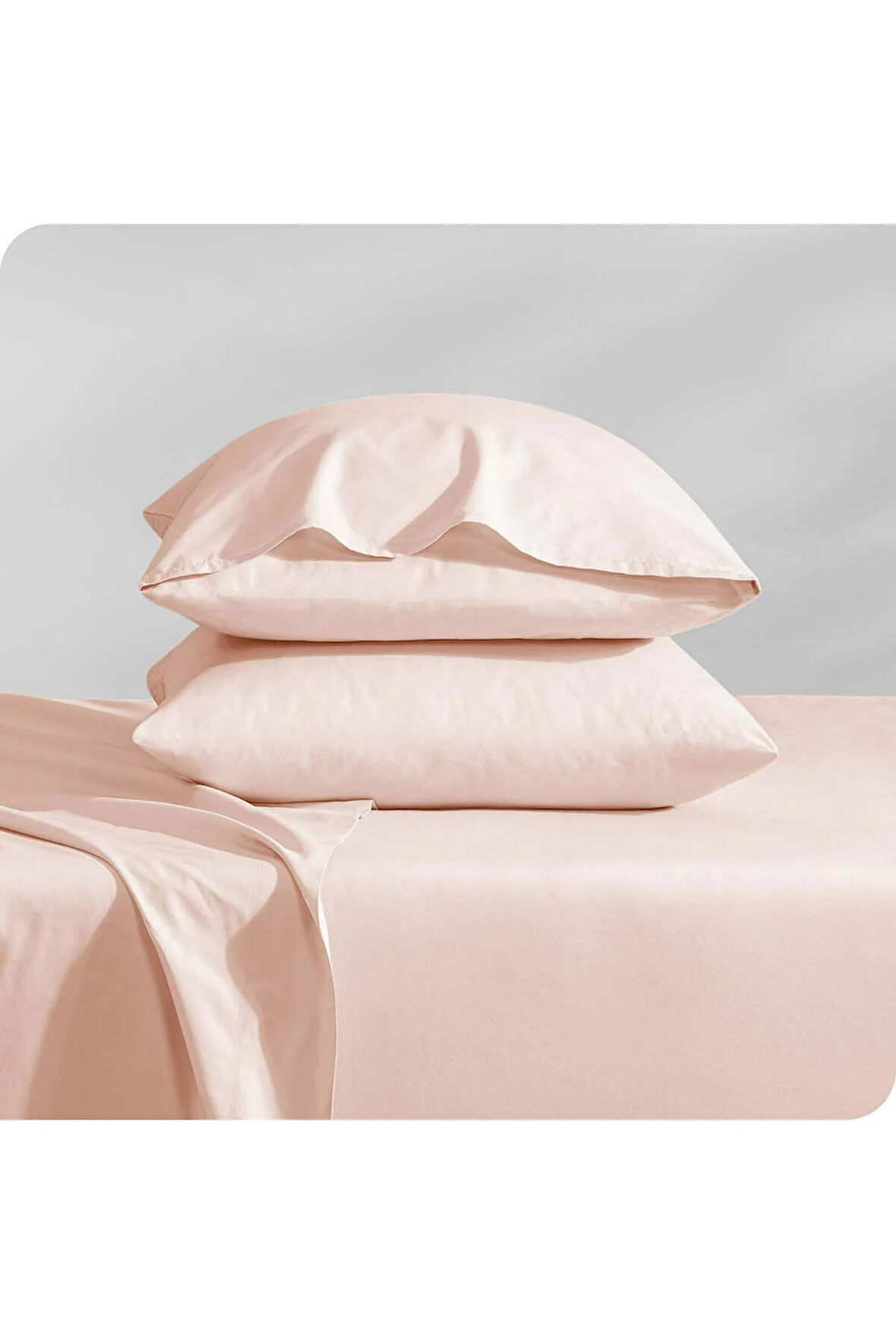 Düz Pamuklu 2'li Yastık Kılıfı 50x70 Somon