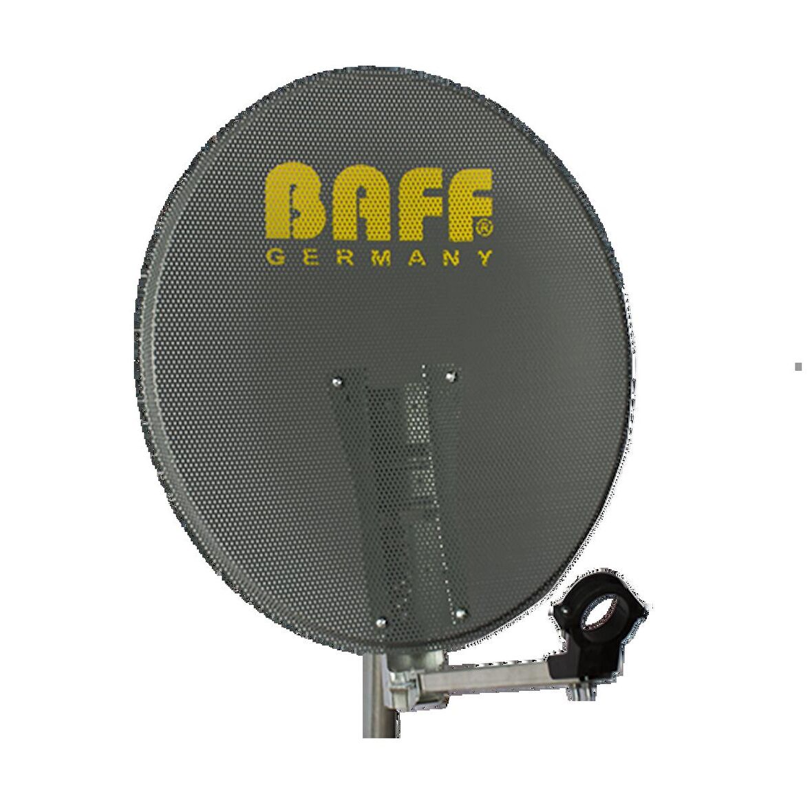 BAFF 80cm Delikli Galvaniz Ofset Çanak Anten - Antrasit