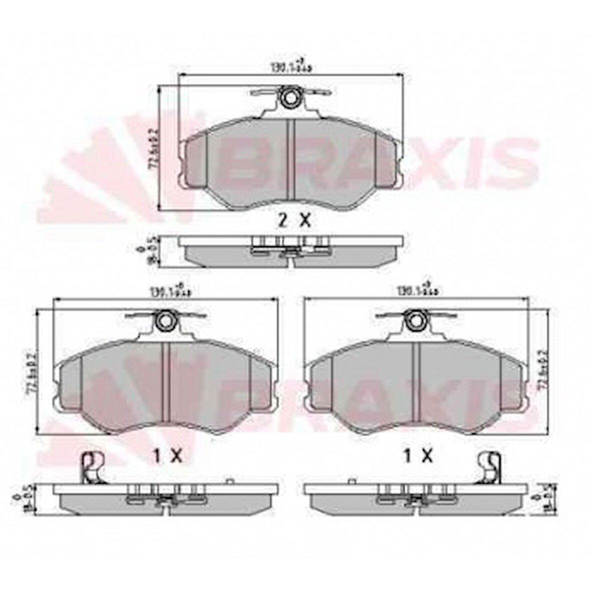 Hyundaı Ticarı On Fren Balatası Hyundaı H100 Minibus 1994-2005 H100 Kamyonet 1993-2003 - Braxıs Aa0609