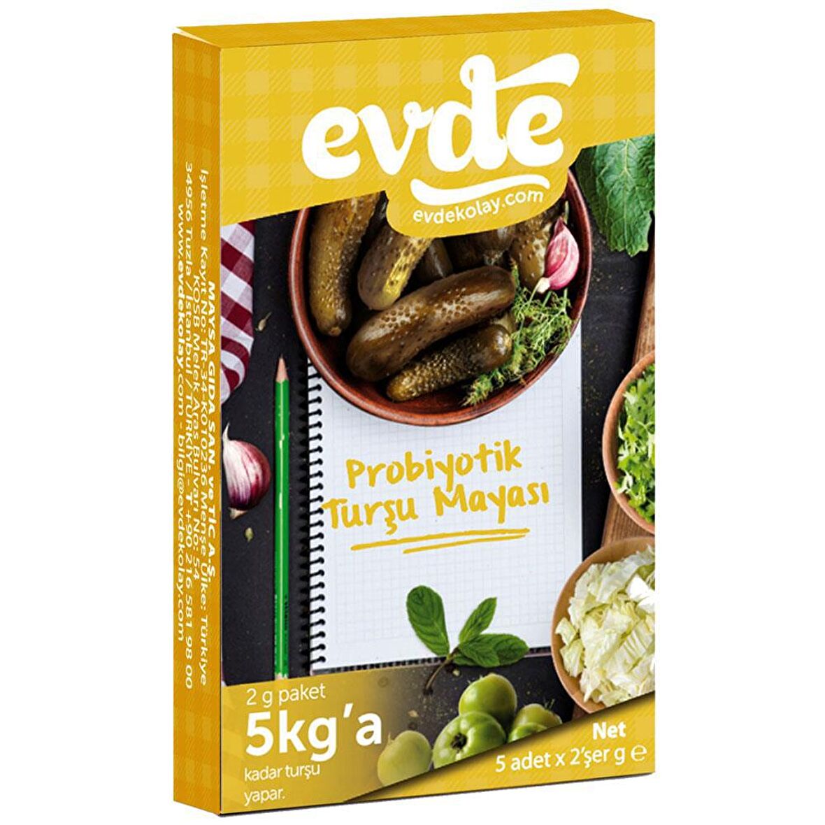 Evde Probiyotik Turşu Mayası Paket 5x 1 Gr