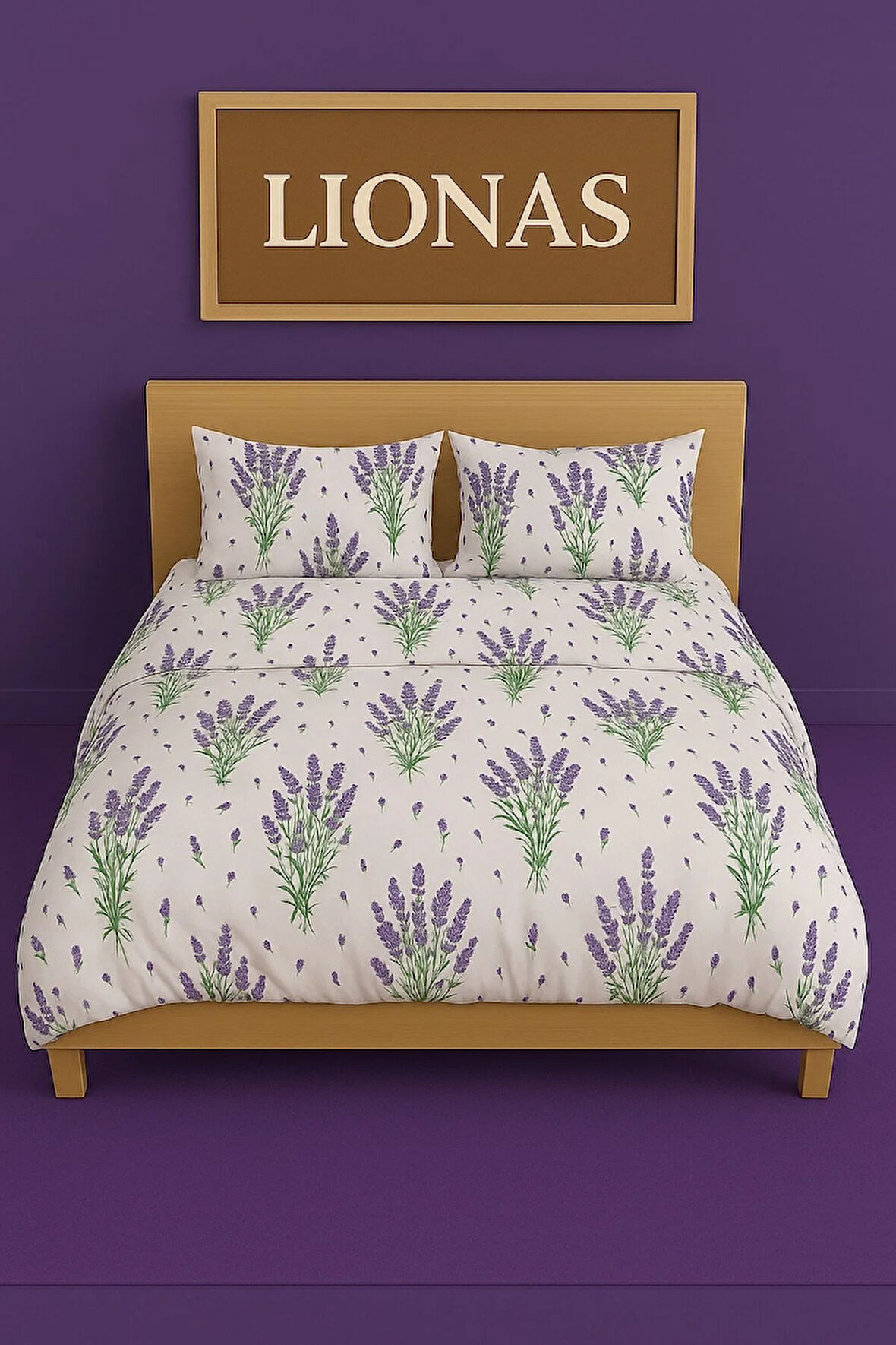 Çift Kişilik Desenli Nevresim + 2 Adet Kapaklı Yastık Kılıfı