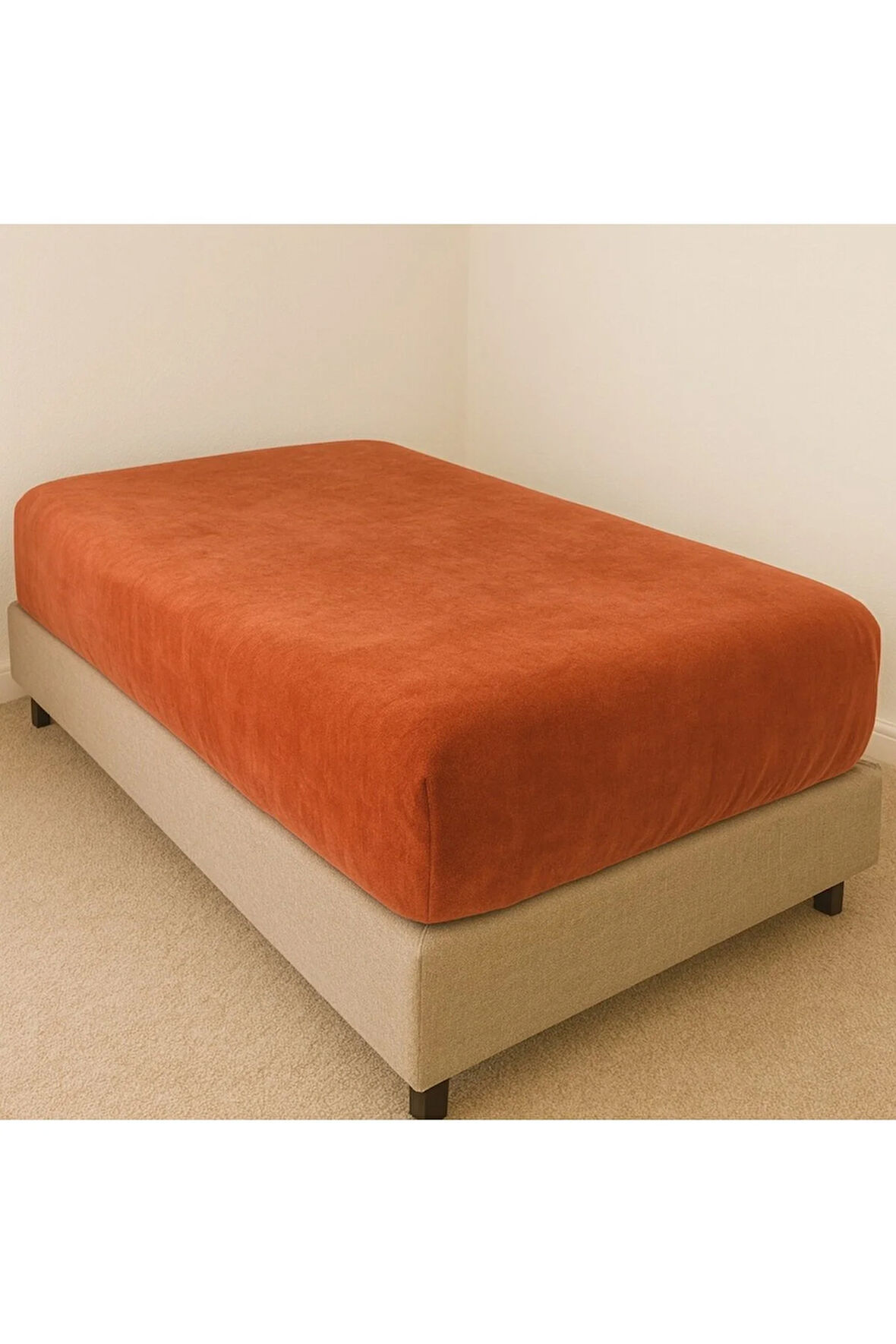 %100 Pamuk Lastikli Havlu Çarşaf Tek Kişilik 100x200 CM+25er cm köşe ve yan yükseklik