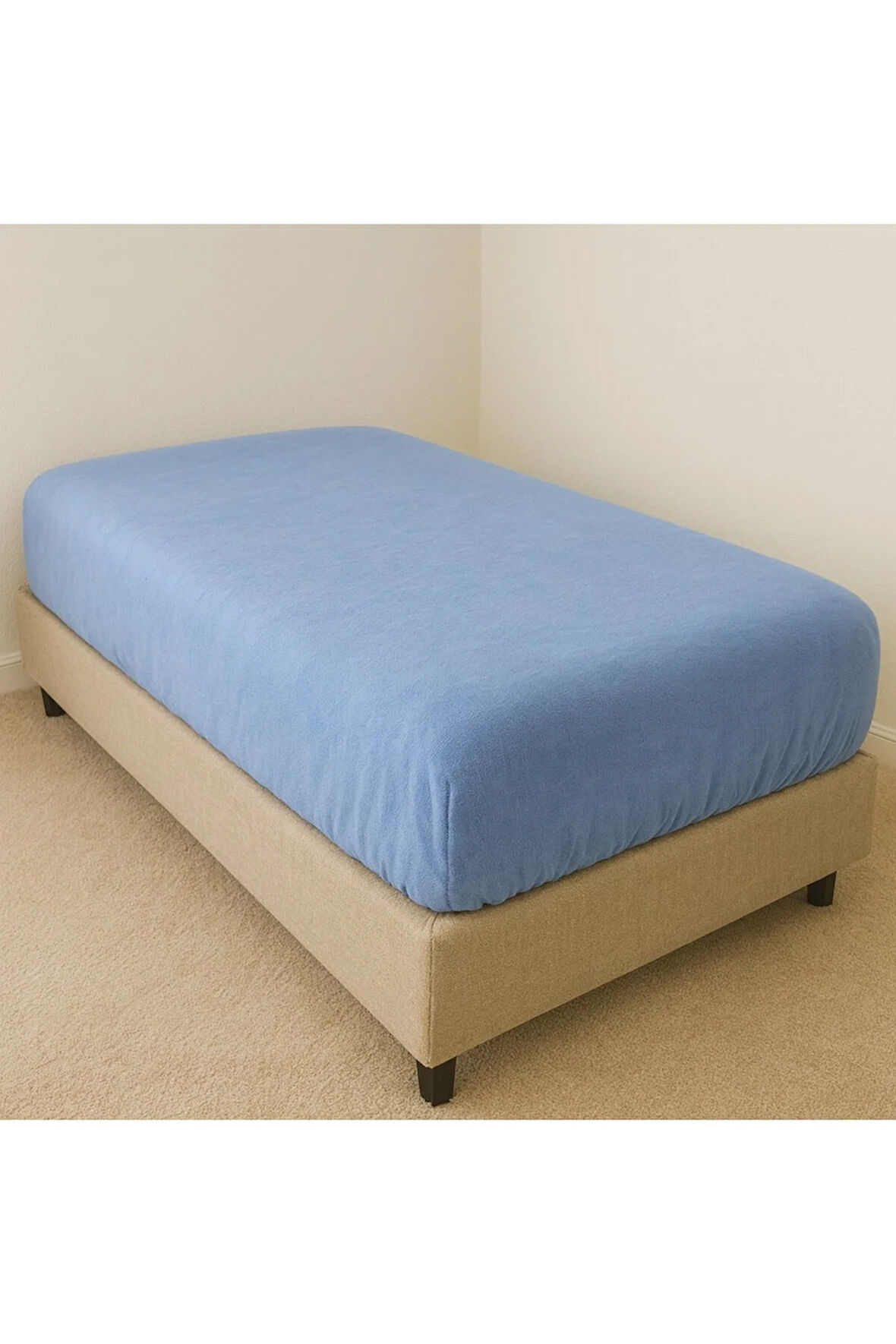 %100 Pamuk Lastikli Havlu Çarşaf Tek Kişilik 100x200 CM+25er cm köşe ve yan yükseklik