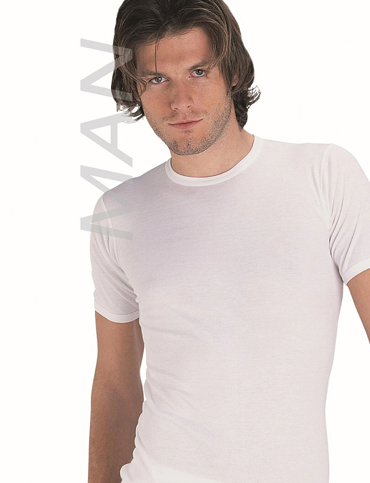 Erkek Beyaz Ribana Yarım Kol Atlet % 100 Pamuklu Fanila 3’lü Paket 113-3B