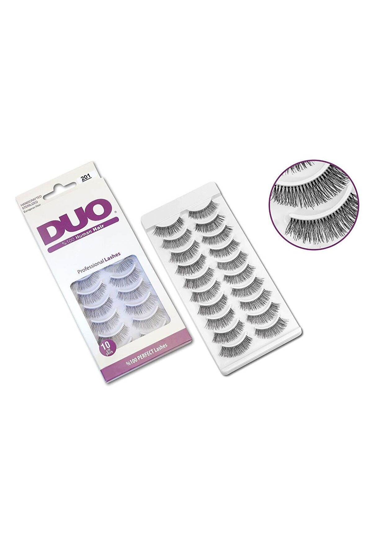 %100 Human Hair 201 Professional Lashes 10 Çift