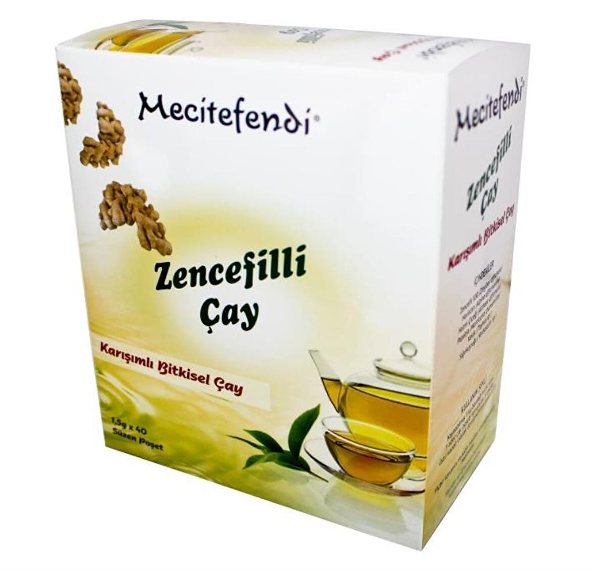 Mecitefendi Zencefilli Organik Bardak Poşet Bitki Çayı 1.5 gr 40'lı 