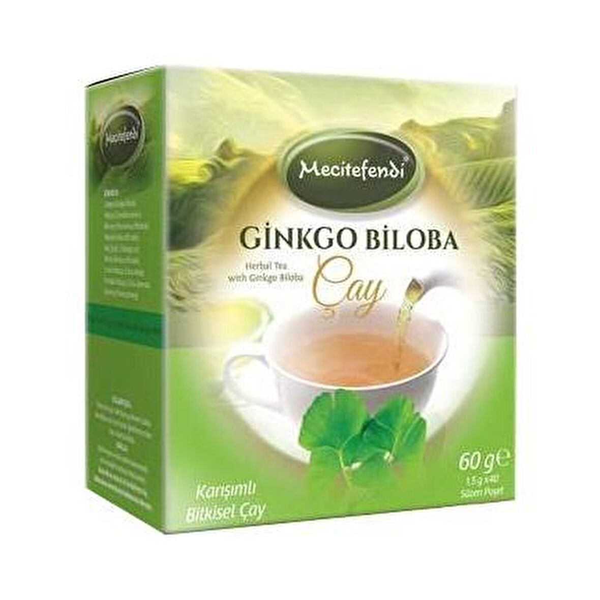 Mecitefendi Ginkgo Biloba Organik Demlik Poşet Bitki Çay 60 gr 40'lı 