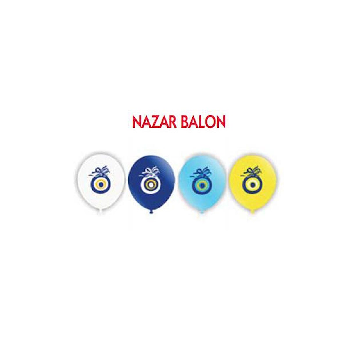 Vatan Balon Nazar Boncuğu Baskılı Koyu Mavi 100 Lü Vt912 / Vatan