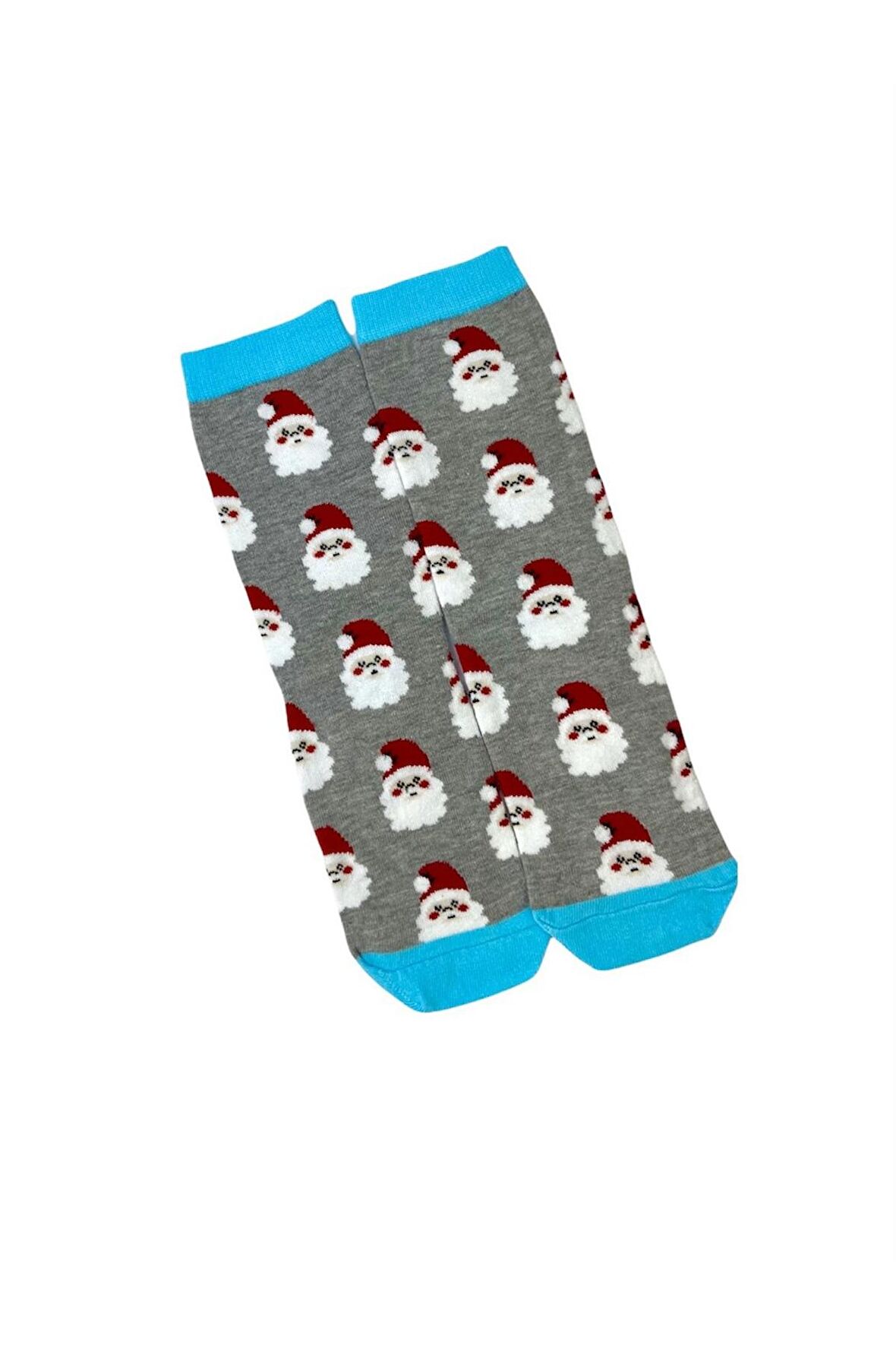 Tek Çift Noel Baba Desenli Eğlenceli Çorap  36-41 Numara  T-0025