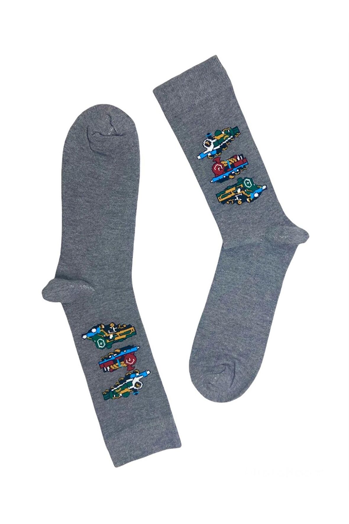 Tek Çift Eğlenceli  Çorap  36-41 Numara  T-0124