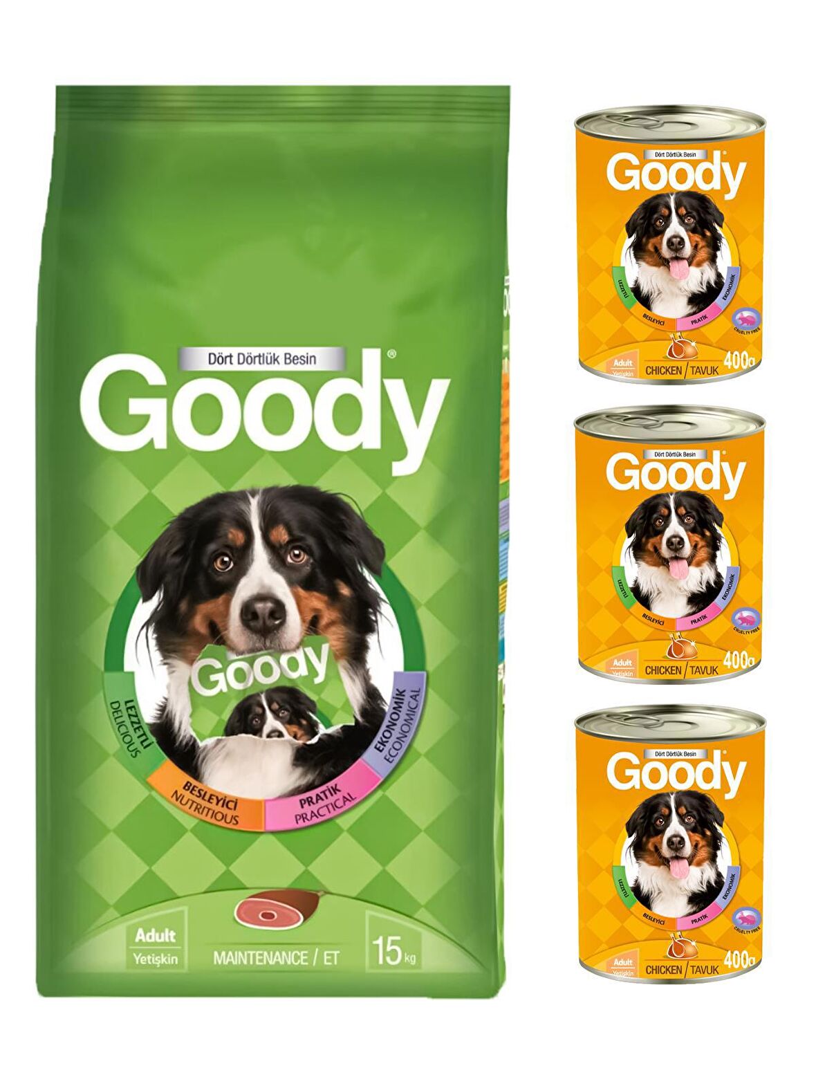 Goody Maintenance Yetişkin Kuru Köpek Maması 15 Kg + 3 Adet Goody Konserve Hediyeli