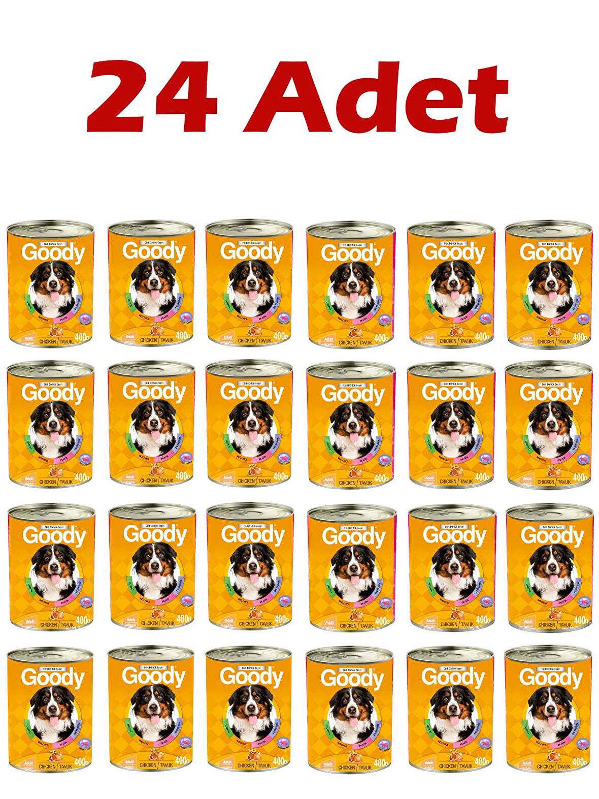 Goody Tavuklu Yetişkin Köpek Konservesi 400 Gr 24 Adet