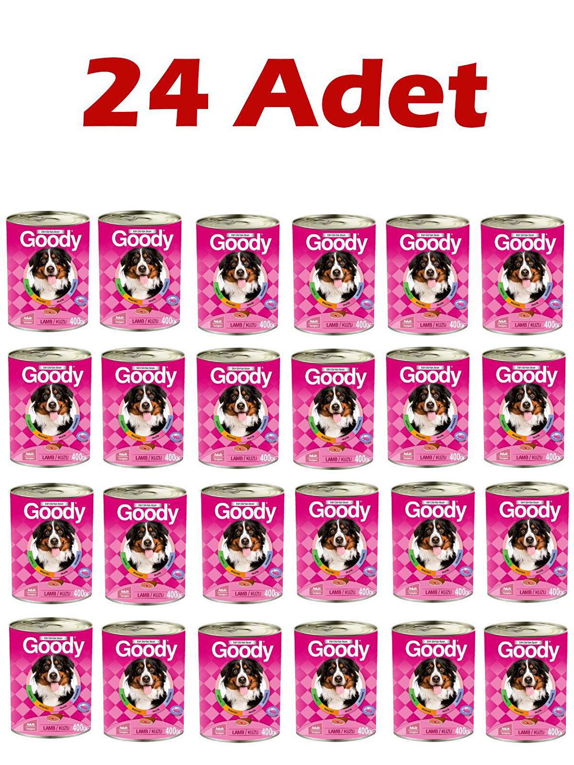 Goody Kuzulu Yetişkin Köpek Konservesi 400 Gr 24 Adet