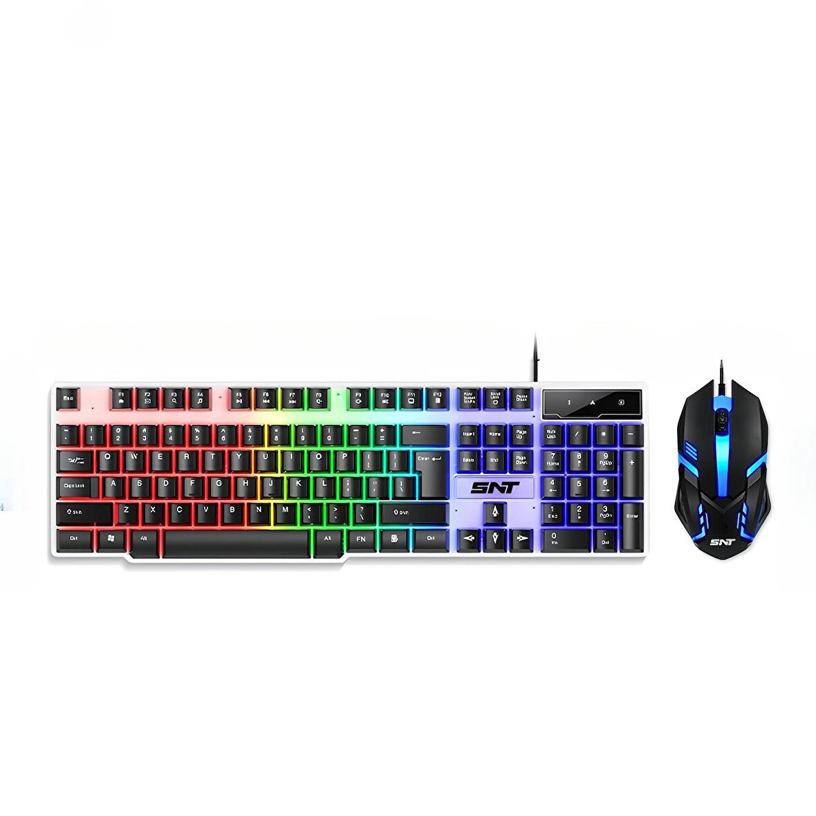 SNT TF-230 RGB Gaming Klavye Mouse Seti | Oyuncular için Işıklı Klavye & Mouse Set