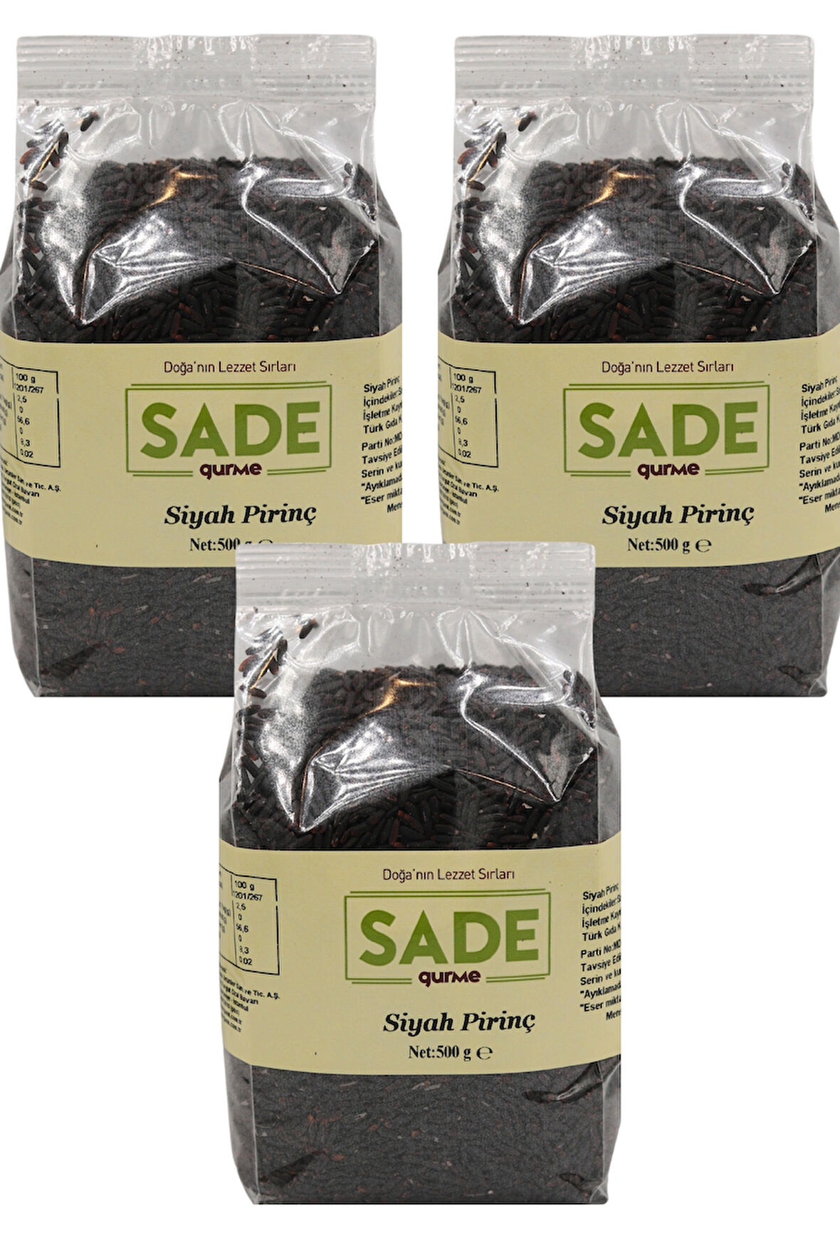 Siyah Pirinç 500 GR 3 LÜ