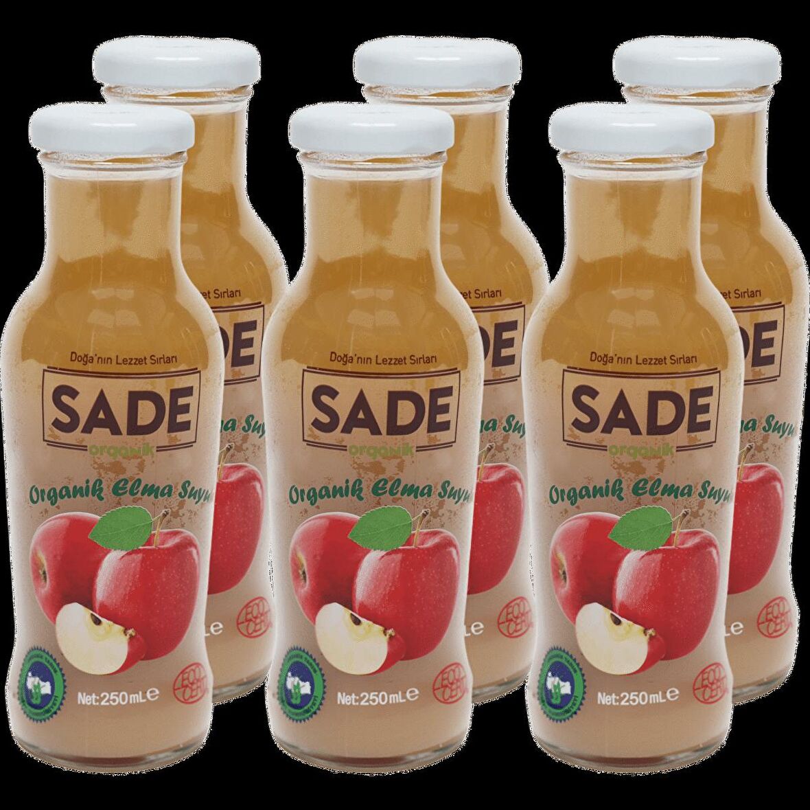 Sade Organik Elma Meyve Suyu 250 ml 6'lı