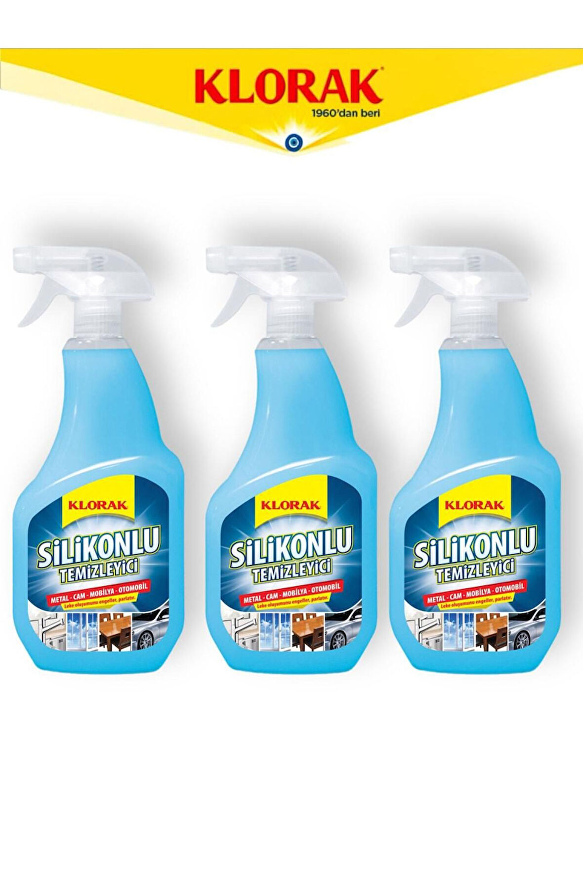 SİLİKONLU TEMİZLEYİCİ 800 ML 3 ADET