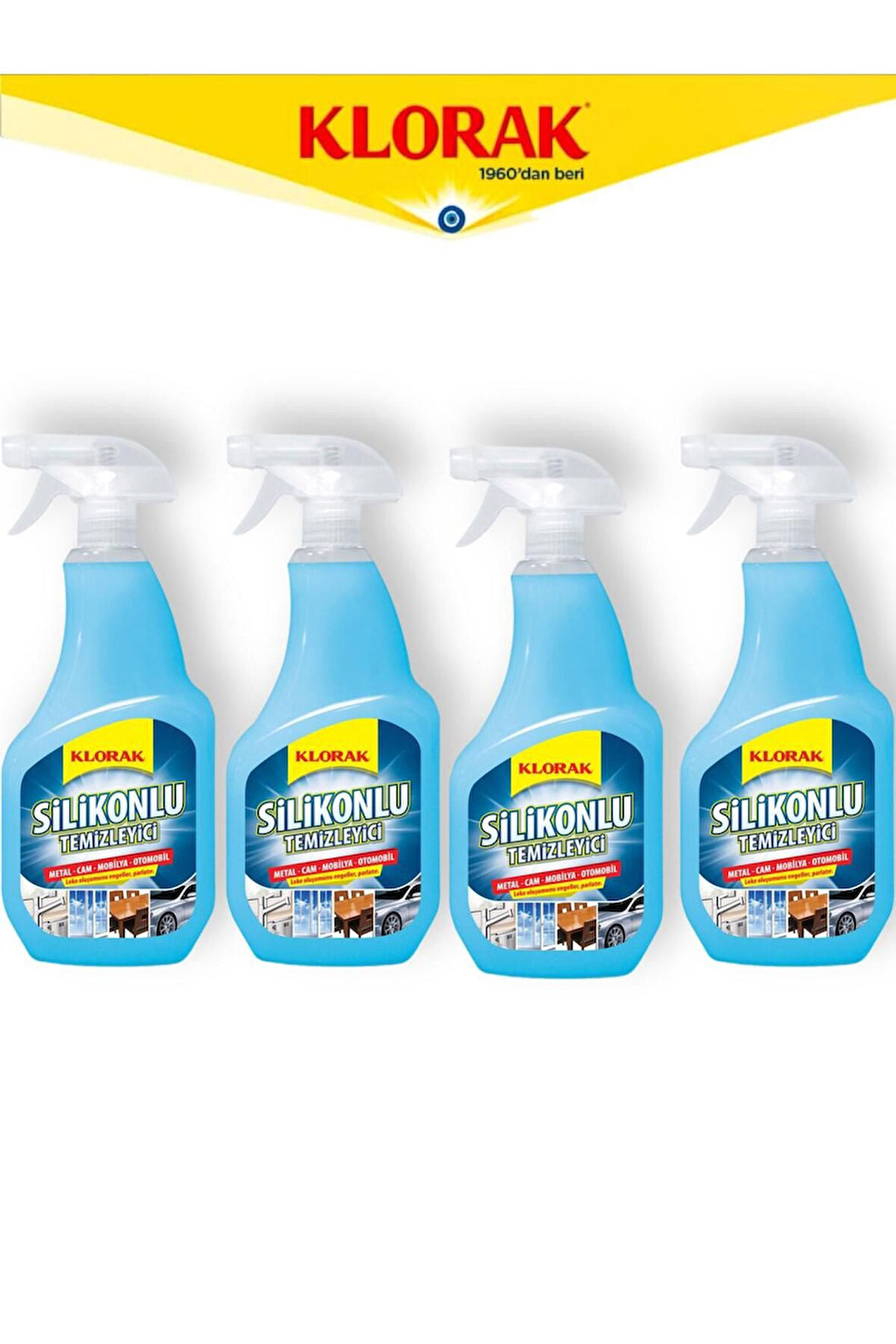 SİLİKONLU TEMİZLEYİCİ 800 ML 4 ADET